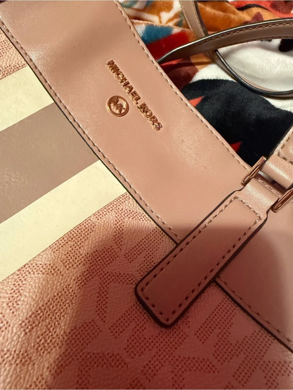 Pink Monogram Tote Bag - Brand MK